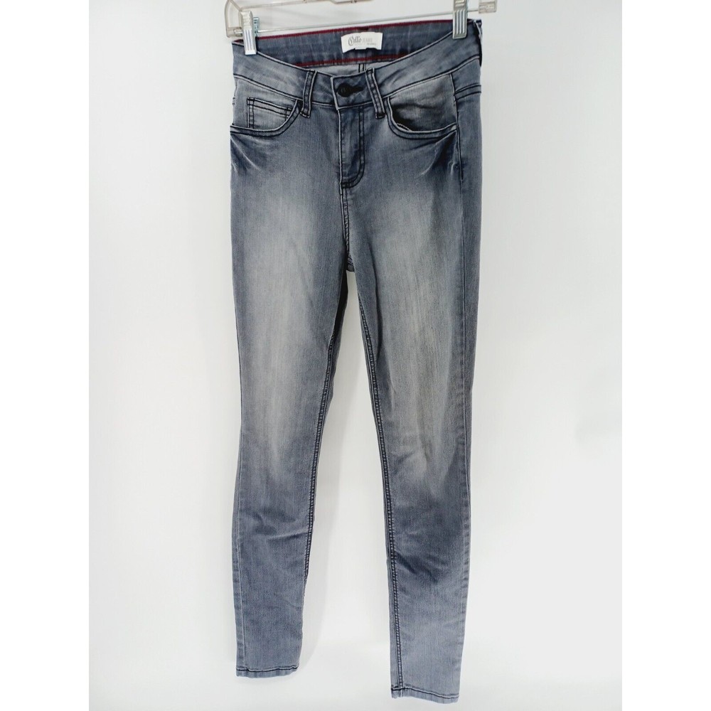 Pello Jeans Jeggings Womens 3 Gray Skinny High-Rise Cotton Pockets Stretch
